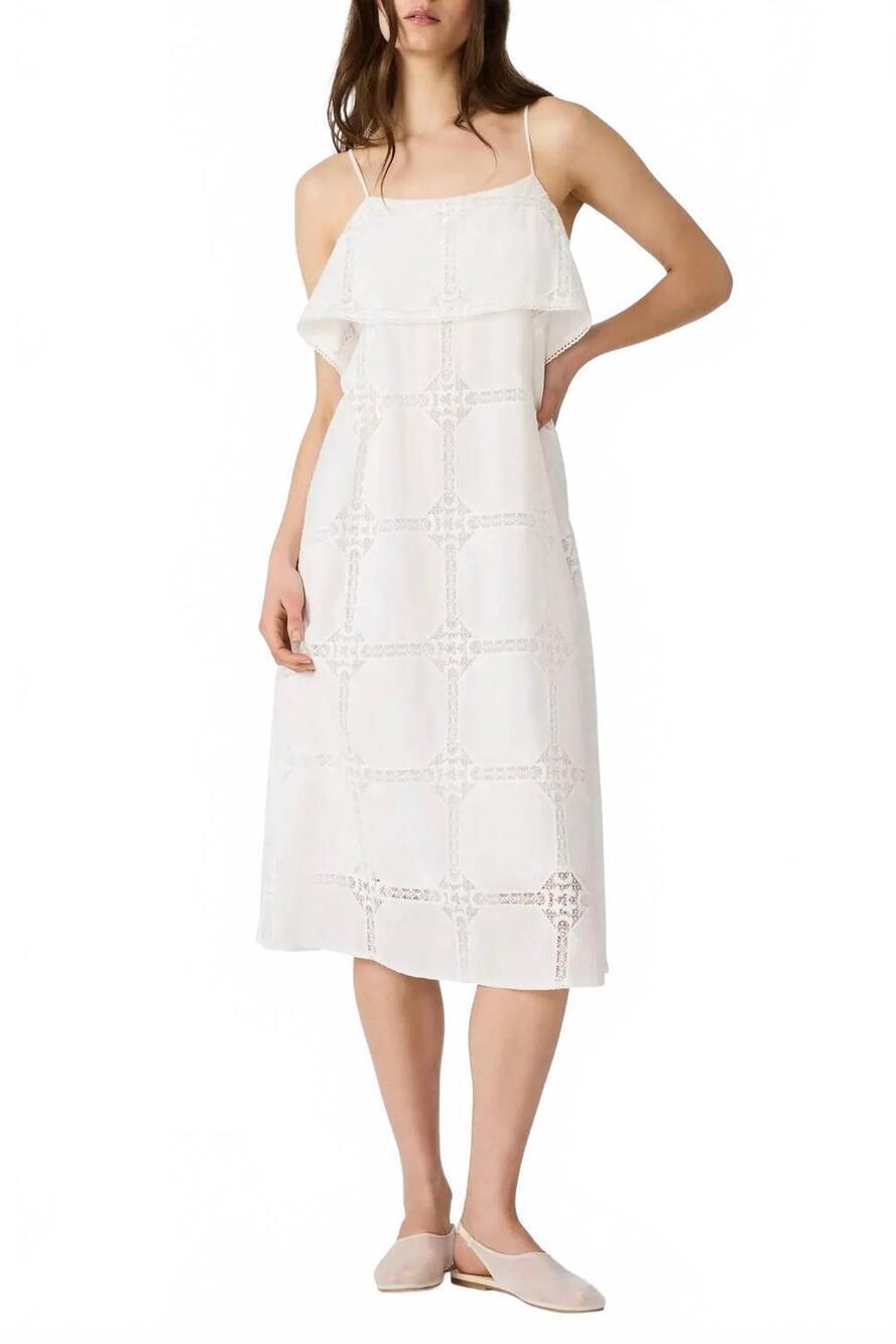 NEW STEVE MADDEN flavia midi dress in white
